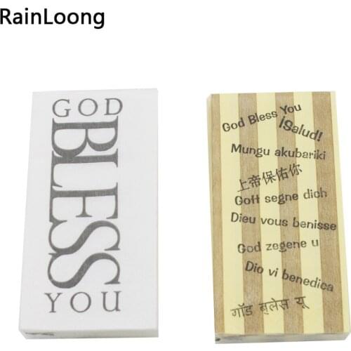 [RainLoong] Printed Pocket Napkin God Bless You Tissue Handkerchiefs For Decoration Personal Care 21*21cm 5packs (10pcs/pack)