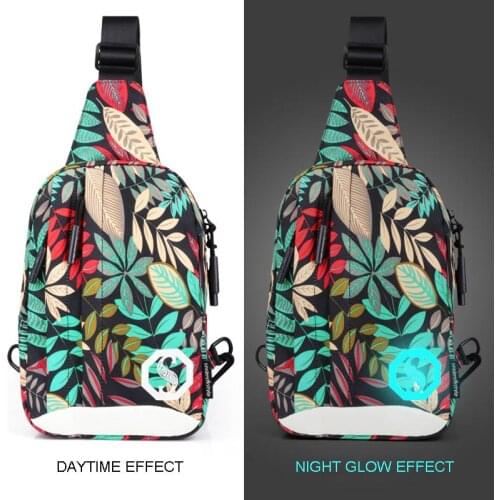 Camouflage Men Small Chest Bag Korean Version USB Rechargeable Slanting Backpack Student Sports One-shoulder Cross-body Rucksack