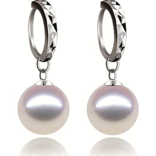 Real 925 sterling fashion Pearl Earrings For Women luxury AKOYA Tahiti style white black Pearl jewelry