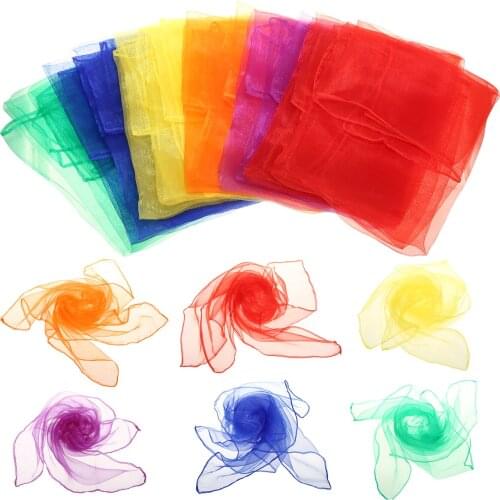 Practical 6 colors Gymnastics Scarves For Outdoor Childrens Game Toys Dancing And Juggling Towels Gym Towel Dance Gauze