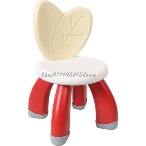 Childrens Stool Baby Dining Chair Baby Cartoon Seat Backrest Small Chair Home Kindergarten Small Bench Thickened