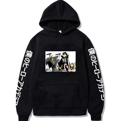 Anime My Hero Academia Hoodies Sweatshirt Unisex Pullover Casual Oversized Hooded Streetswear Female Hoodies Plus Size Clothes