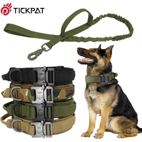 Military Tactical Dog Collar Leash German Shepard Medium Large Dog Collars For Walking Training Duarable Dog Collar Leash