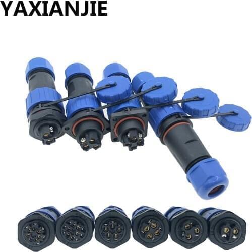 X10 SP20 IP68 waterproof connector plug Back nut/Square/Docking/Flange 2 3 4 5 6 7 Screw crimping without welding connector
