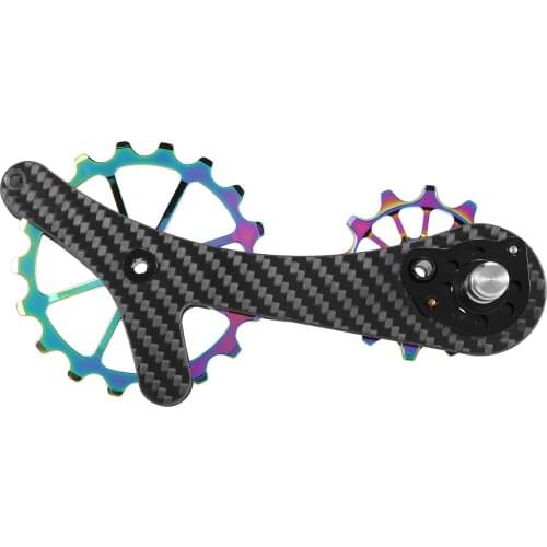18T Carbon Fiber Rear Derailleurs Guide Bike Ceramic Bearing Jockey Pulley Wheel Set Bicycle Parts Replacement