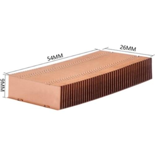 1pcs Full Copper Rectangular Heat Sink Welding Scattered Notebook Projector 54mm Length 26mm Width 9mm Thickness