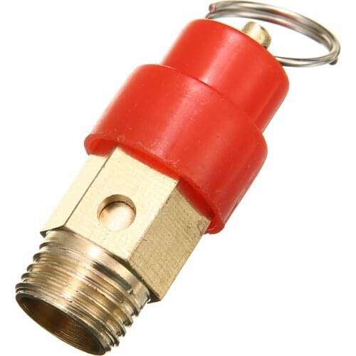 1pc New 1/4'' BSP Safety Valve Brass 120 PSI Air Compressor Safety Relief Valve Pressure Release Regulator