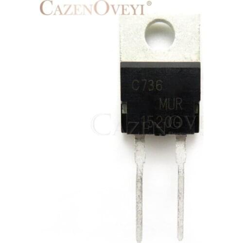 10pcs/lot MUR1520CT MUR1520G MUR1520 U1520 TO-220-2 200V 15A new original In Stock