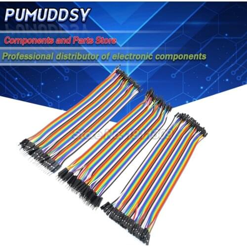 120PCS 40PIN 10CM 20CM Dupont line male to male + female and female to female bridge Dupont Wire Cable for Arduino DIY KIT