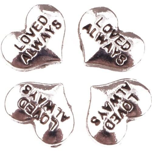 20Pcs/Lot Loved Always Alloy Floating Charms Hand-made DIY for Glass Lockets