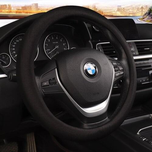 38CM Car Steering Wheel Cover Anti slip Leather Cars Wheels Covers Breathable Hand Stitching Steering-Wheel Car-stying Universal