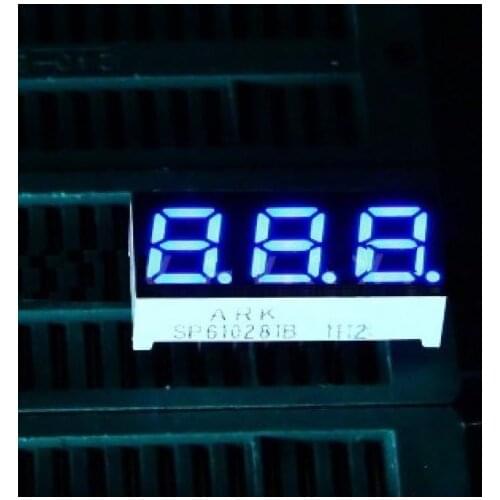 5 pcs 0.28 inch 3 digit led display 7 seg segment Common anode Blue NEW