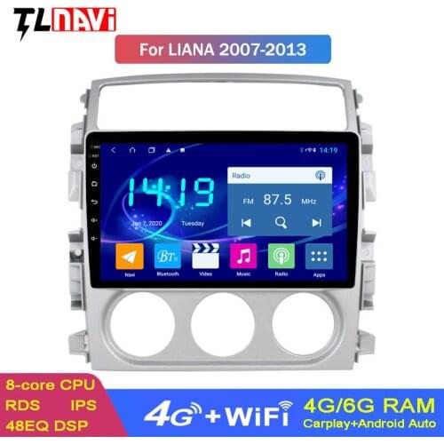 6G+128G Android 10 IPS 2.5D 9 Inch Multimedia Player For Suzuki LIANA 2007 2008-2013 Car GPS Radio Navigation