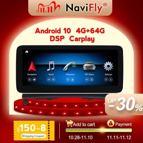 10.25" Carplay Android 10 GPS Navigation Car Radio For Mercedes Benz C Class W204 2008 2009 2010 Multimedia Player Wifi 4G LTE