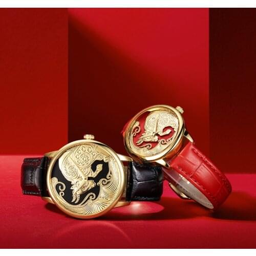 New Year of the Ox and Zodiac 1314 Famous Brand Watch Waterproof Tide Brand Element Quartz Watch Couple Watch