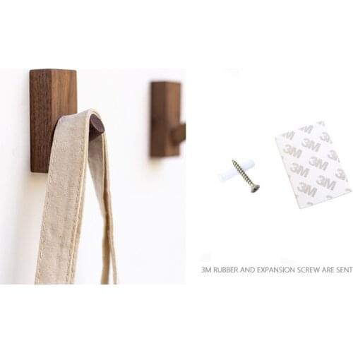 Wood Hook Japanese Solid Door Coat Hanger Bedroom Hanging Clothes Hook Clothing Store Wall Towel Hanger Organizer Bathroom