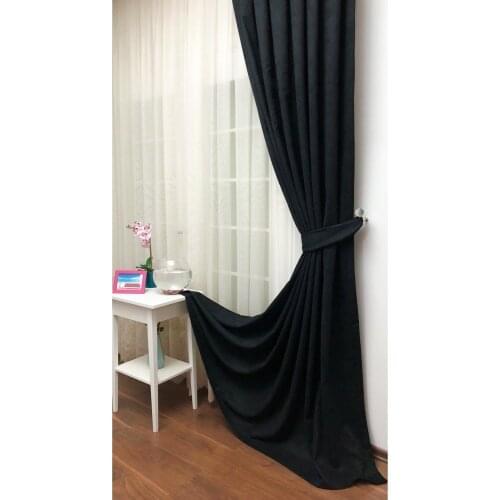 Siyah Fon Perde 50 x 230 cm Tek Kanat