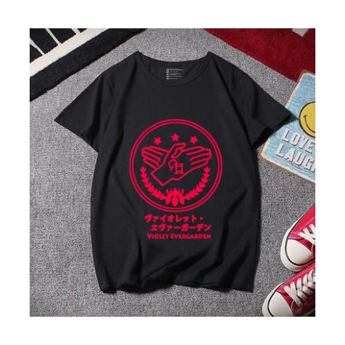 New Anime Violet Evergarden T-shirt Summer Cospaly Men t shirt cotton Short Sleeve Tees