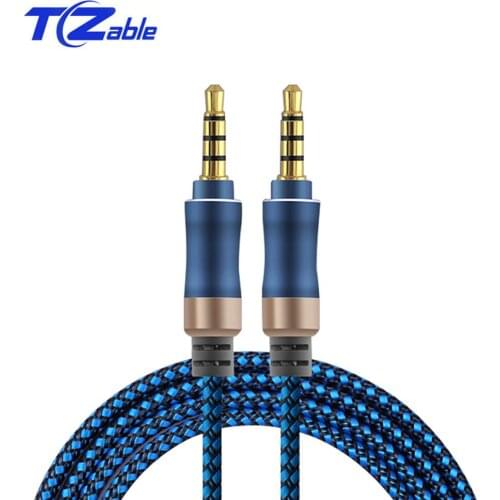 3.5mm Audio Cable Male To Male Gold Plated Plug 3.5mm Headphone Adapter Speaker Wire For Samsung Galaxy s8 AUX Extension Cables