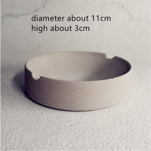 Round Simple Cement Silicone Mold for Ashtray Making Concrete Craft Pot Mould