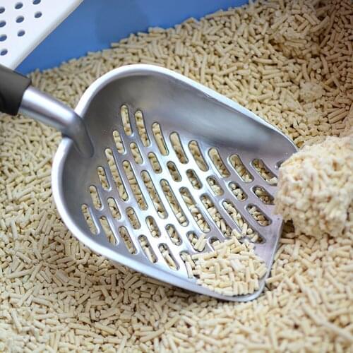 Metal Cats Litter Shovel Pet Cleaning Supplies Cats Litter Shovel Long Handle For Home Pets Use