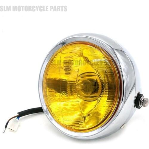 Headlight Motorcycle For Honda Cafe Racer Headlight Vintage Round Chrome Halogen Light