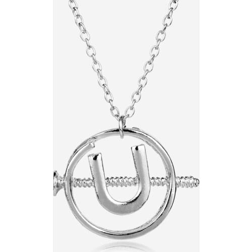 MQCHUN Fashion Ghostbusters Holtzmanns Screw U Necklace Pendant Cosplay & Halloween Costume Silver Punk Necklace for Women-30