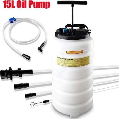 15L Pneumatic/Manual Oil Extractor Pump for Automobile Fluids Vacuum Evacuation for Engine Brake Gear Oil Water