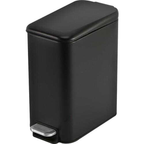 5L Rectangular Small Stainless Steel Step Trash Can Wastebasket Garbage Container Bin for Bathroom In Stock