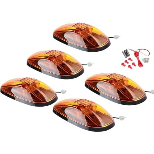 Novel-Smoked Lens LED Light Cab Roof,5 Lights on the Roof,Suitable for Chevrolet Ford Dodge GMC Compatible RAM Nissan 82211190