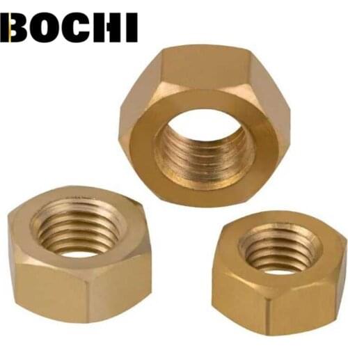 60Pcs DIN934 M1.6 M2 M2.5 M3 M4 M5 M6 H62 Hexagonal Brass Hex Nuts Hexagon Nut HW048