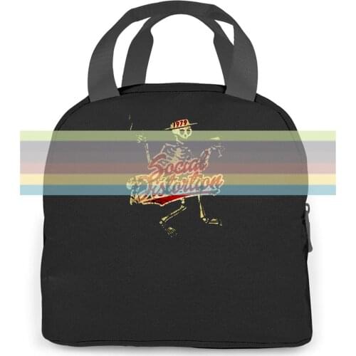 Social Distortion Vintage 1979 , Black Cheap Sale for Boys women men Portable insulated lunch bag adult student
