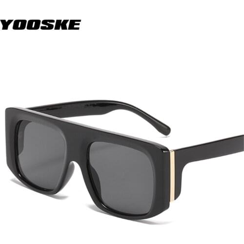 YOOSKE Oversized Frame Sunglasses Men Women Luxury Brand Deigner Vintage Sun Glasses Female Male Driving Shades UV400 Goggles