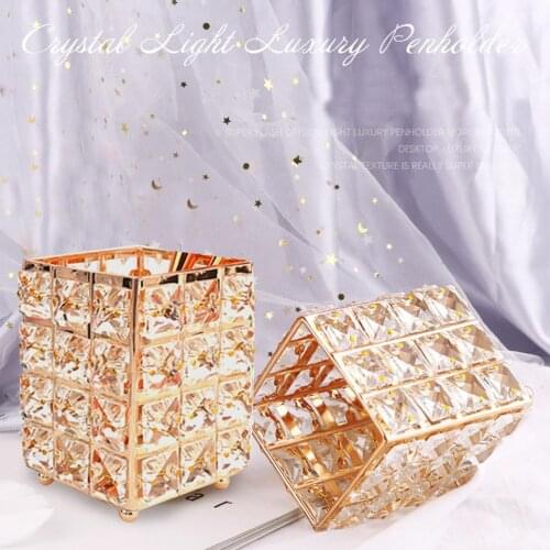 Modern Makeup Storage Brush Holder Crystal Makeup Brush Holder Make Up Cosmetic Organiser for Home Office