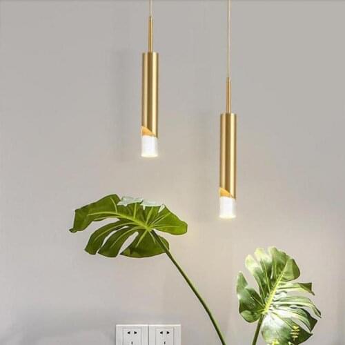 Modern Simple Bedroom Bedside Pendant Light Luxury Nordic Living Room Dining Ligh Creative Personality Single Head Pendant Lamp