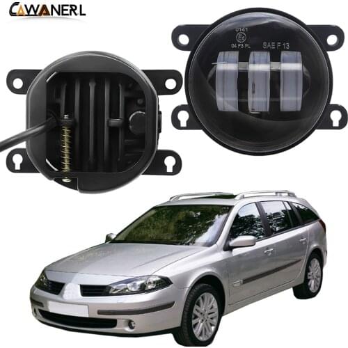 LED Fog Light Assembly For Renault Laguna 3 / III Grandtour 2007-2012 Car Front Bumper Fog Lamp DRL White Amber 30W 6000LM 12V