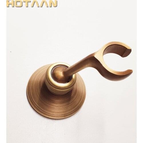 Solid Brass Made Antique Brass Wall Mounted Hand Shower Holder Hook Pedestal Bracket In Wall Shower Accessories Bathroom Fitting