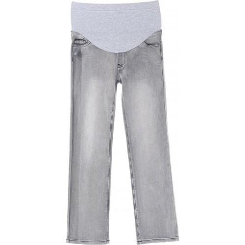 Pregnant Womens Pants New Spring Jjeans High Waist Belly Thin Straight Leggings