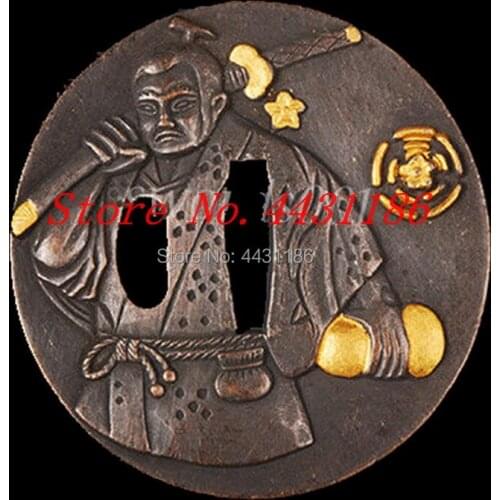 Japanese Ronin Design Metal Crafts Handmade Samurai Sword Accessory Tsuba Alloy DIY Katana Fittings