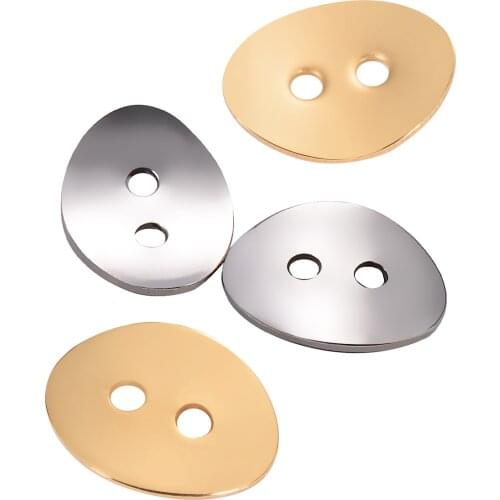 25Pcs Stainless Steel11*14mm Charms Clasp Connectors For Bracelet Necklace Bangle Blank Stamping Tags For Jewelry Making