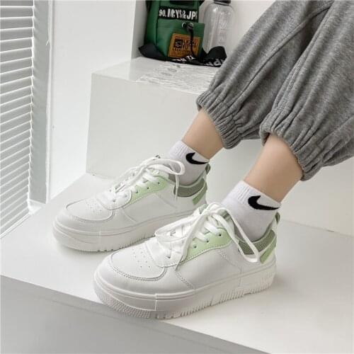 2021 Fashion Shoes Womens Vulcanize Shoes Women Casual Classic Solid Color PU Leather Shoes Women Casual White Shoes Sneakers