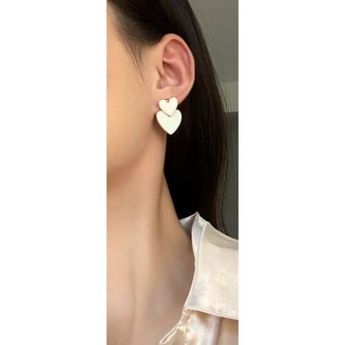 Women Small Love Heart Drop Earring Valentines Day Gift Fashion Accessories MX0143