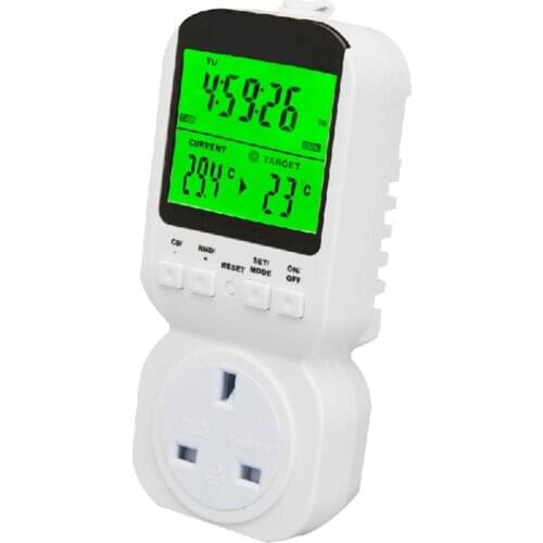 LCD Display Temperature Sensor Plug Timer Smart Timing Power Outlet Wall Socket It is plug and play, without any installation