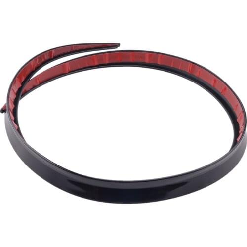 1.2M Universal Black Car Rear Roof Trunk Spoiler Wing Lip Trim Sticker Decoration