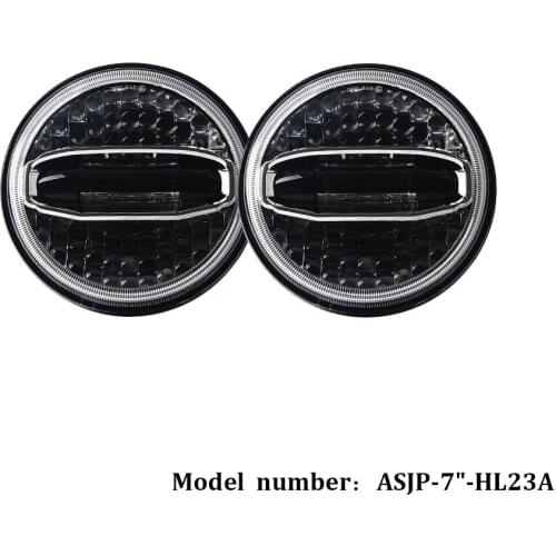 108W high brightness LED Headlights with blue light Amber DRL Turn Signal Halo h4 Plug and play for Jeep JK JKU Rubicon