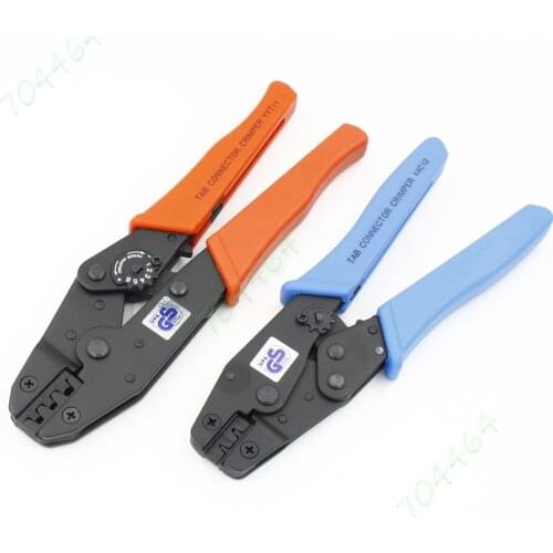 2pc 0.08-0.8mm 0.5-6.0mm 28-10 AWG TAB Connectors Ratchet Crimping Tool Crimper