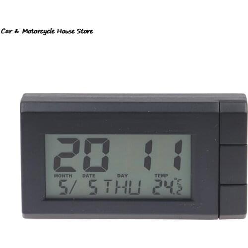 2 In 1 Car LCD Digital Display Clock & Temperature Auto Watch Thermometer