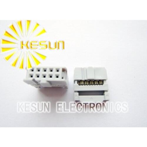 20PCS/LOT FC-10P 2x5P 2.54mm IDC Socket With Strain Relief , ISP / JTAG Plug Conector High quality