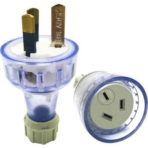 AU NZ Plug Assembled Rewireable Female Male Plug Socket 3 Prong Electrical AC Extension Cord Grounded Rewire Socket SAA