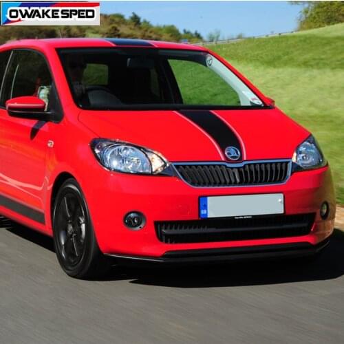 Car Bonnet Racing Sport Stripes Auto Engine Cover Decals Hood Roof Tail Trunk Decor Stickers Fit On 3-5 Door For Skoda Citigo
